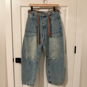 We The Free Moxie Pull-On barrel jeans